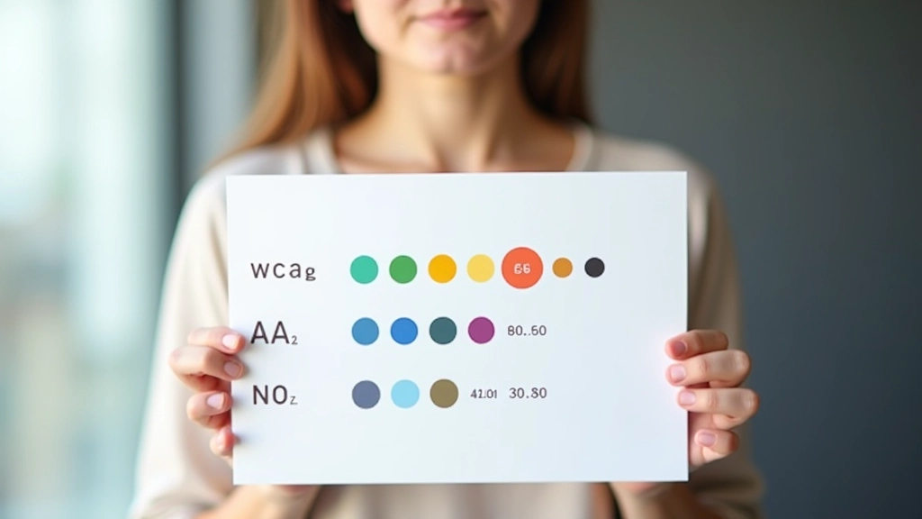 Demonstração visual de diferentes ratios de contraste de cores, texto claro sobre fundo escuro e vice-versa com medições de percentagem de contraste